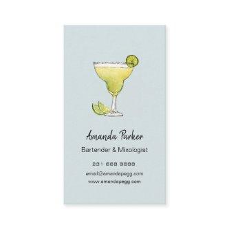 Watercolor Margarita bartender, Mixologist Busines