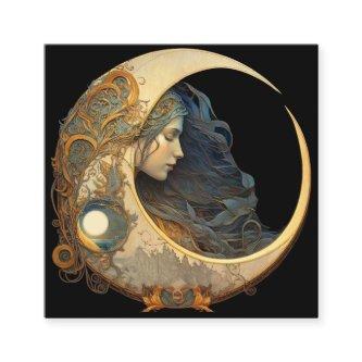 Watercolor Moon Goddess Square