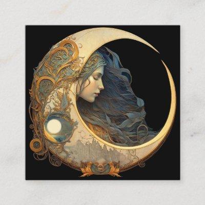 Watercolor Moon Goddess Square