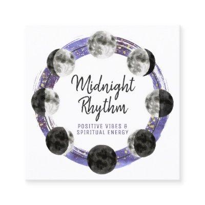 Watercolor Moon Lunar Cycle Night Sky Social Media Square