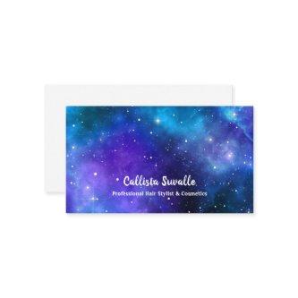 Watercolor Nebula Blue and Purple Galaxy Template