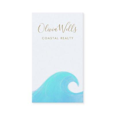 Watercolor Ocean Wave Coastal Real Estate