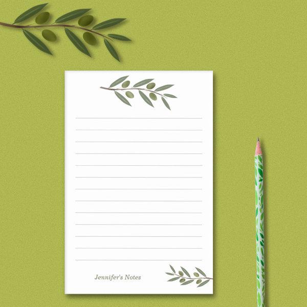 Watercolor Olive Branch Post-it Notes
