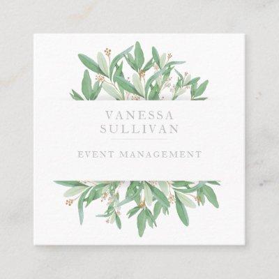 Watercolor Olive Leaves Greenery