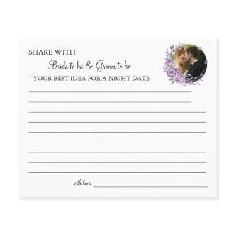 Watercolor orchid share a date night idea card flyer