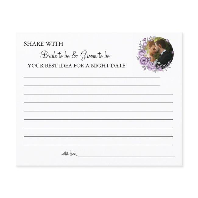Watercolor orchid share a date night idea card flyer