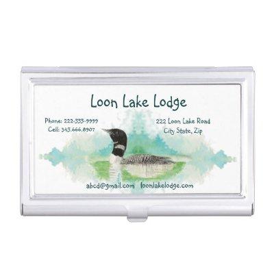 Watercolor Painting Loon, Wilderness Bird    Case