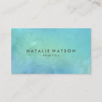 Watercolor Painting Modern Minimalist Turquoise