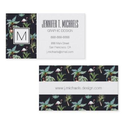 Watercolor Palm Pattern | Monogram