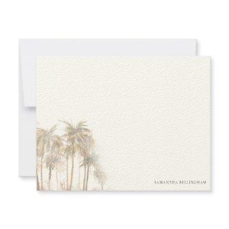 Watercolor Palm Trees Personalized Note Card
