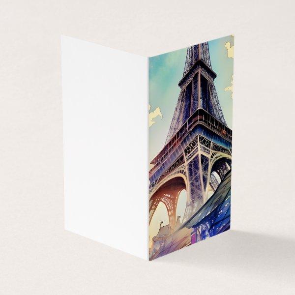 Watercolor Paris Effel Tower