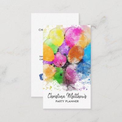 Watercolor Party Balloons