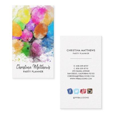 Watercolor Party Balloons