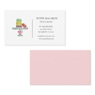 Watercolor Pastel Macarons bakery