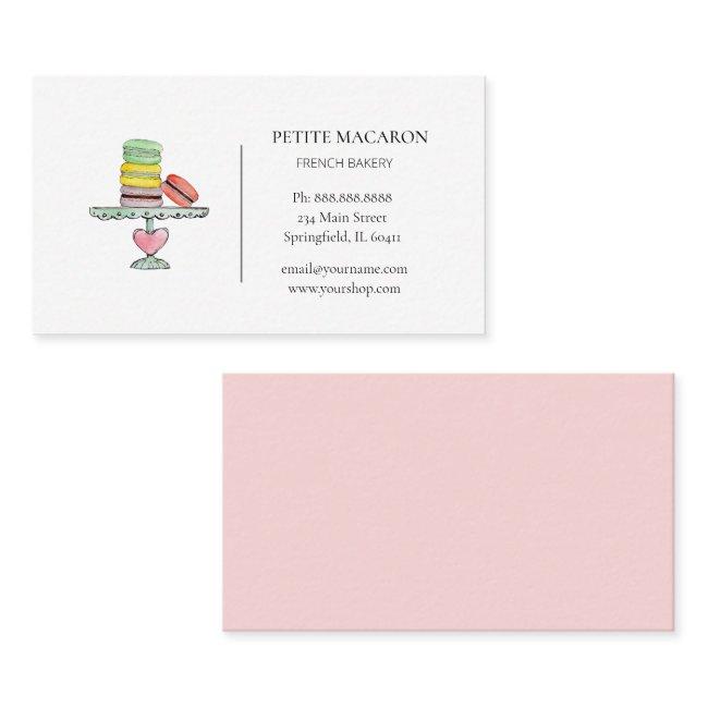 Watercolor Pastel Macarons bakery