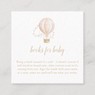 Watercolor Pink Baby Shower Books for Baby Square  Square