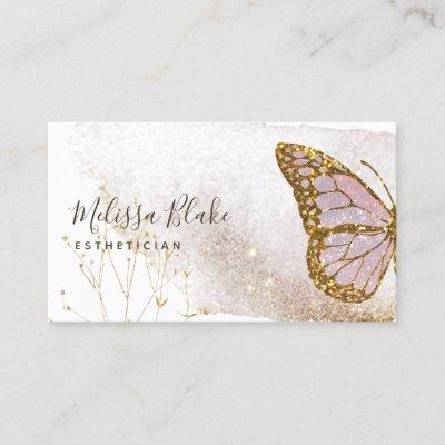 watercolor pink butterfly