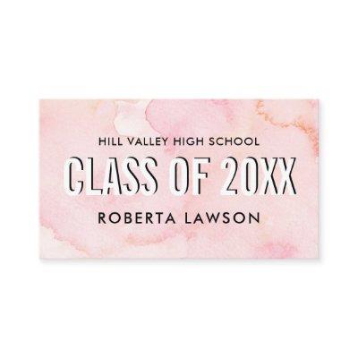 Watercolor pink Class Graduation Name Social Icon