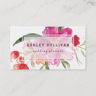Watercolor Pink Flowers Posy Floral