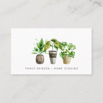 Watercolor Potted Plant