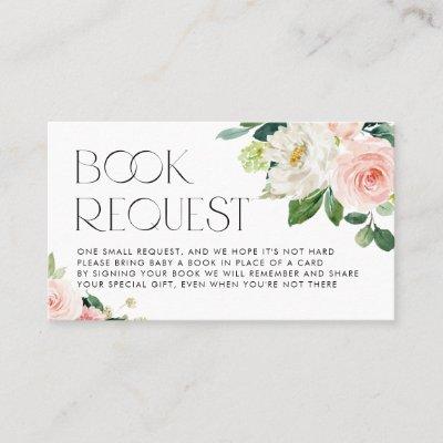 Watercolor Pretty Garden Flowers Book Request Card