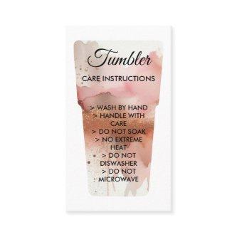 Watercolor Printed Mug Tumbler Care Instruction