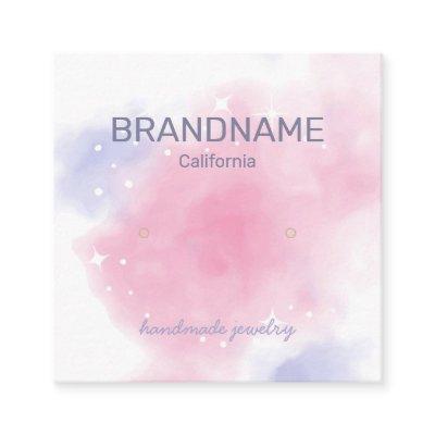 Watercolor Rainbow Galaxy Stars Earrings Display Square