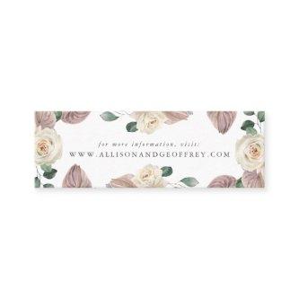 Watercolor Roses and Orchids Wedding Website Cards