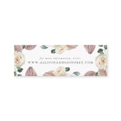 Watercolor Roses and Orchids Wedding Website Cards