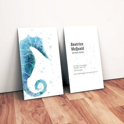 Watercolor Seahorse Nautical