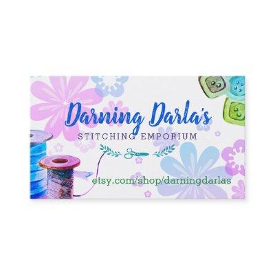 Watercolor sewing notions seamstress