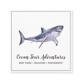 Watercolor Shark Square