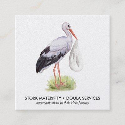 Watercolor Stork