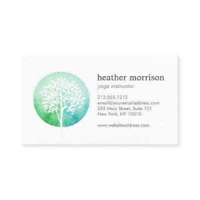 Watercolor Tree Yoga Instructor