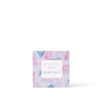 Watercolor Triangle Mauve Gray Pink Cream QR CODE  Square