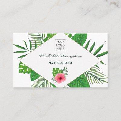 Watercolor tropical foliage personalized