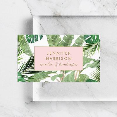 Watercolor Tropical Leaves Pattern Designer