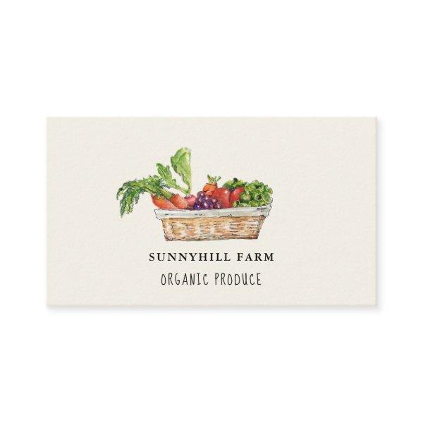 Watercolor Vegetable on off white