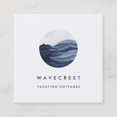 Watercolor Wave Logo Square