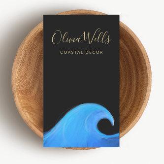 Watercolor Wave Tropical Coastal Decor Designer
