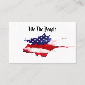 *~* Watercolor We The People American Flag
