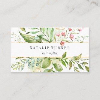 Watercolor Wild Green Foliage Appointment Reminder