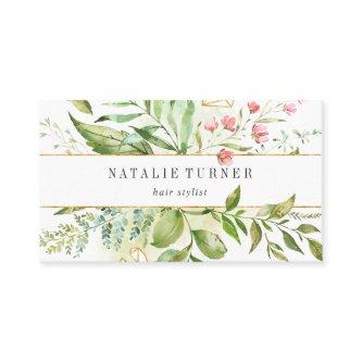 Watercolor Wild Green Foliage Appointment Reminder