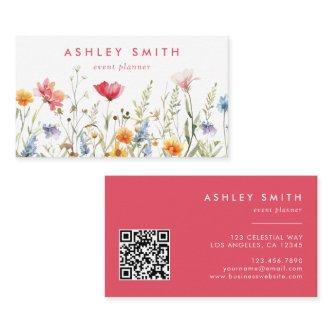 Watercolor Wildflower QR Code