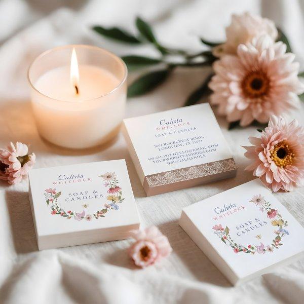 Watercolor Wildflowers & Foliage  Square Business  Square