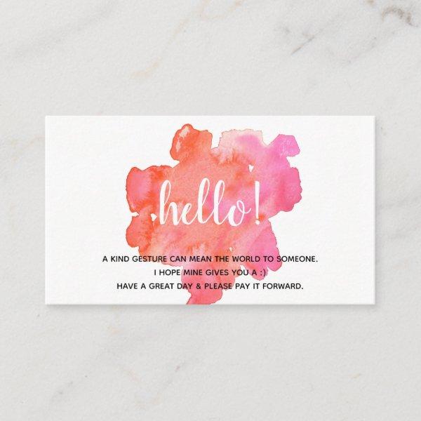 Watercolor Words | Pay It Forward Cards