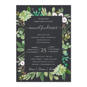WATERCOLOR WREATH FOLIAGE CORPORATE PARTY EVENT INVITATION