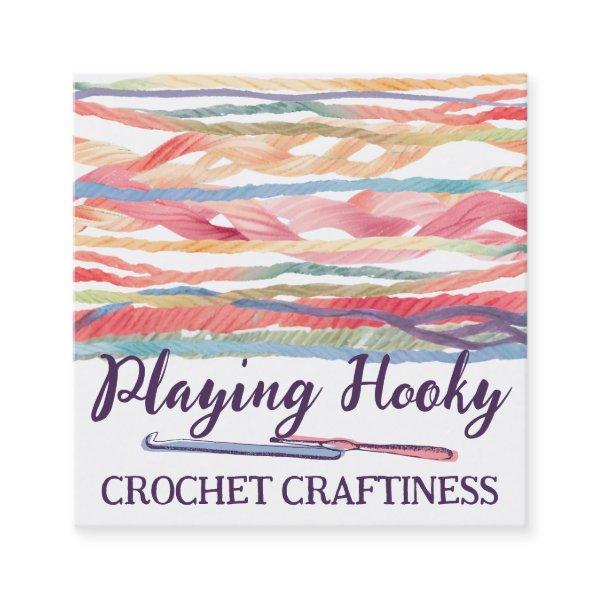 Watercolor yarn crochet hooks homespun packaging square