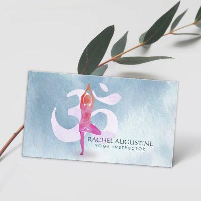 Watercolor Yoga Meditation Instructor Om Symbol