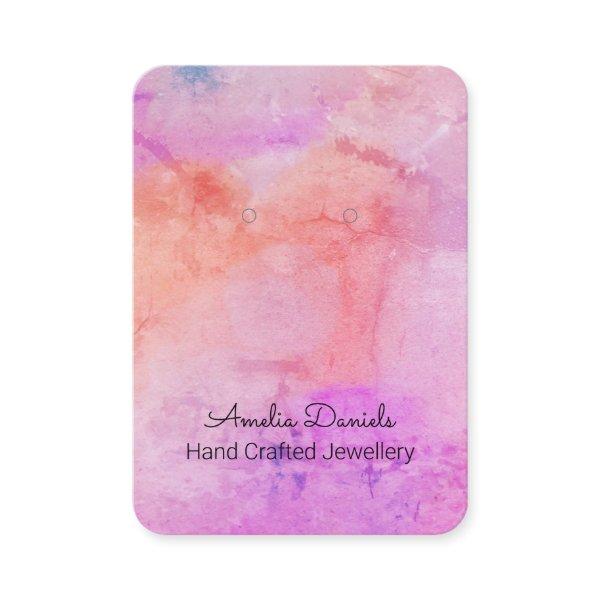 Watercolour Peach Pink Earring Display
